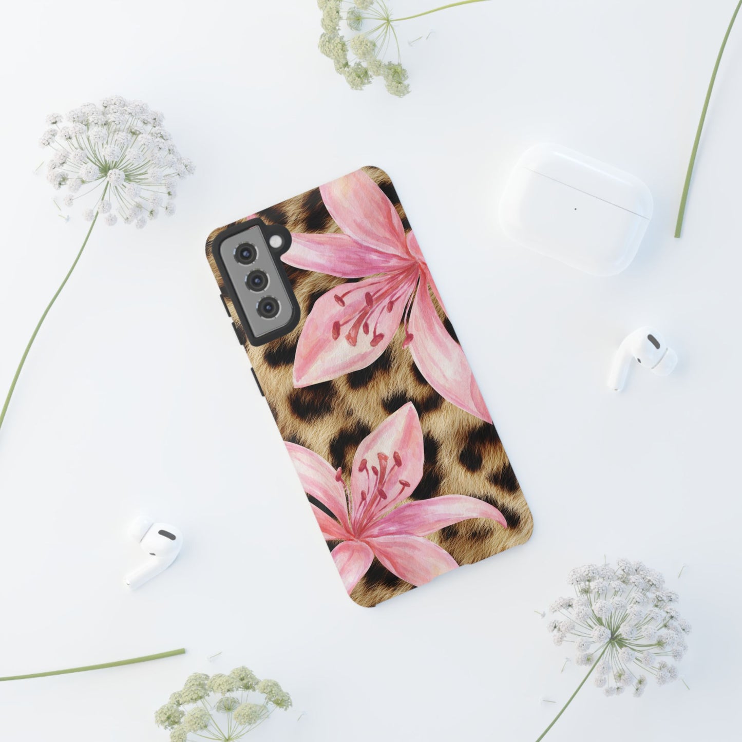 Flower Leopard Print Tough Case
