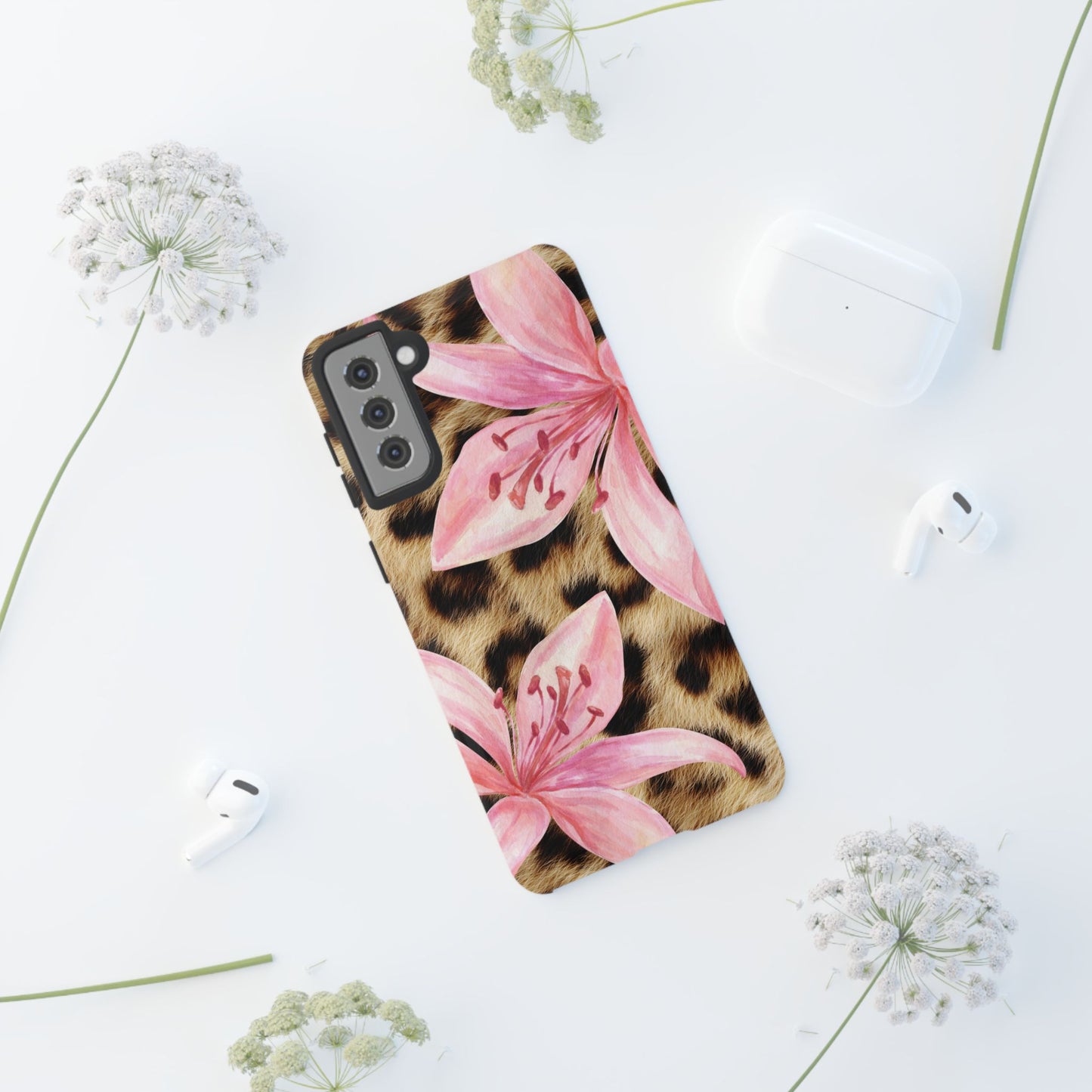 Flower Leopard Print Tough Case