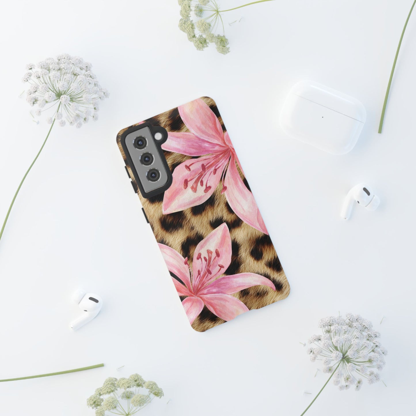 Flower Leopard Print Tough Case