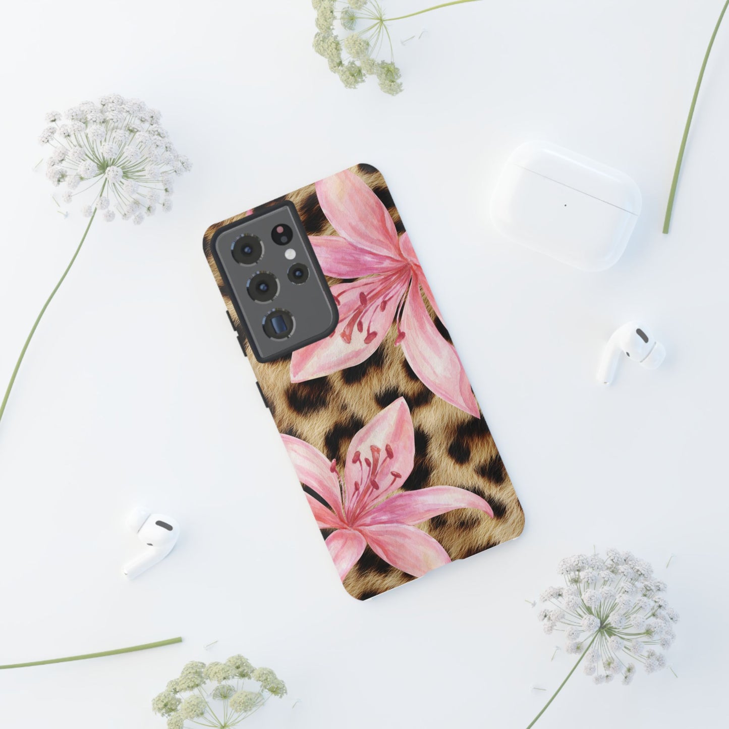 Flower Leopard Print Tough Case